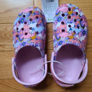 Crocs Classic Fairy Tale Unicorn Clogs, C 13, Pink/Purple